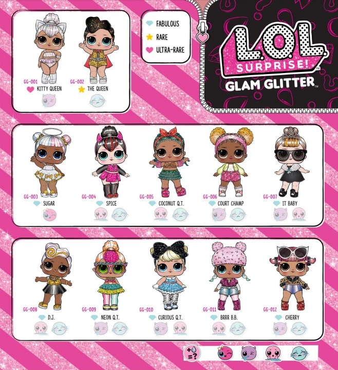 pink glitter hair lol doll