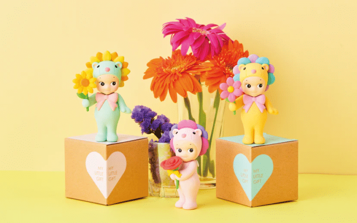 flower gift sonny angel clothes on